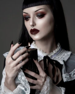 Moonrise Ring In Blackened Steel -Rogue & Wolf Shop TLI 0278b