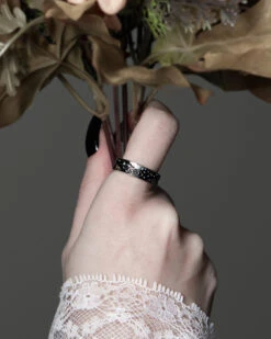 Third Eye Ring In Blackened Steel -Rogue & Wolf Shop TLI 0297a 1