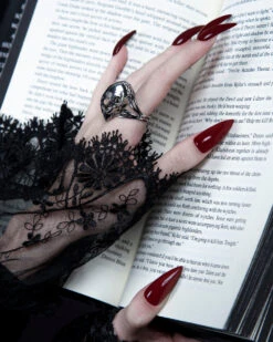 Cat Skull Ring In Mirror Steel -Rogue & Wolf Shop TLI 0801a