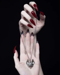 Vampire Bat Necklace In Mirror Steel -Rogue & Wolf Shop TLI 1017b