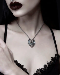 Vampire Bat Necklace In Mirror Steel -Rogue & Wolf Shop TLI 1020c