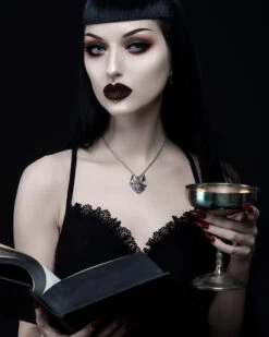 Vampire Bat Necklace In Mirror Steel -Rogue & Wolf Shop TLI 1033b