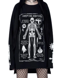 Vampire Anatomy Long Sleeve Tee -Rogue & Wolf Shop TLI 5849a