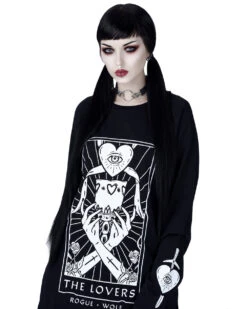 Lovers Tarot Long Sleeve Tee -Rogue & Wolf Shop TLI 5872b