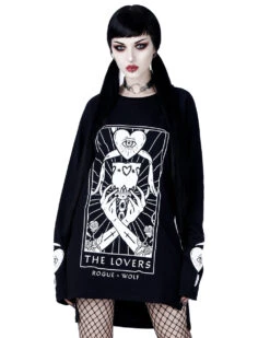Lovers Tarot Long Sleeve Tee -Rogue & Wolf Shop TLI 5879b 1