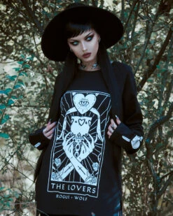 Lovers Tarot Long Sleeve Tee -Rogue & Wolf Shop TLI 7675a 1