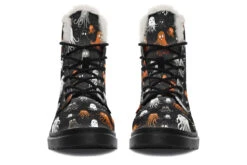 Black Deep Haunting Winter Boots -Rogue & Wolf Shop WinterBoots BlackDeepHauntingWinterBoots 173 38632 Comfyboots Blk STR4 NLB