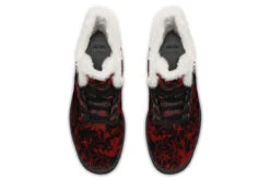 Blood Rose Romance Winter Boots -Rogue & Wolf Shop WinterBoots BloodRoseRomanceWinterBoots 173 00751 Comfyboots Blk STR6 RAW