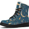 Blue Moonlit Botanica Winter Boots -Rogue & Wolf Shop WinterBoots BlueMoonlitBotanicaWinterBoots 173 07497 Comfyboots Blk STR2 NLB