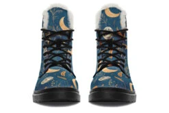 Blue Moonlit Botanica Winter Boots -Rogue & Wolf Shop WinterBoots BlueMoonlitBotanicaWinterBoots 173 07497 Comfyboots Blk STR4 NLB