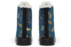 Blue Moonlit Botanica Winter Boots -Rogue & Wolf Shop WinterBoots BlueMoonlitBotanicaWinterBoots 173 07497 Comfyboots Blk STR5 NLB