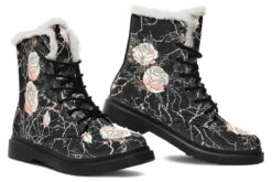 Blush Kintsugi Rose Winter Boots -Rogue & Wolf Shop WinterBoots BlushKintsugiRoseBoots 173 67155 Comfyboots Blk STR8 NLB