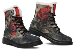 Crimson Thorns Winter Boots -Rogue & Wolf Shop WinterBoots CrimsonThornsWinterBoots 173 36781 Comfyboots Blk STR8 NLB
