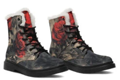 Crimson Thorns Winter Boots -Rogue & Wolf Shop WinterBoots CrimsonThornsWinterBoots 173 36781 Comfyboots Blk STR9 NLB