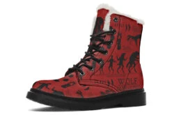 Crimson Wolf Study Winter Boots