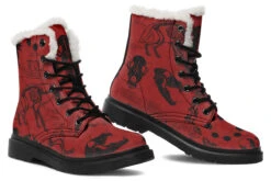 Crimson Wolf Study Winter Boots -Rogue & Wolf Shop WinterBoots CrimsonWolfStudyWinterBoots 173 42953 Comfyboots Blk STR8 NLB