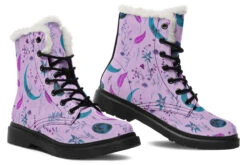Lavender Moonlit Botanica Winter Boots -Rogue & Wolf Shop WinterBoots LavenderMoonlitBotanicaWinterBoots 173 16229 Comfyboots Blk STR8 NLB