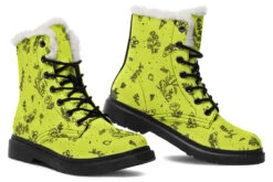 Lime Nightshade Winter Boots -Rogue & Wolf Shop WinterBoots LimeNightshadeWinterBoots 173 43214 Comfyboots Blk STR8 NLB