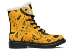 Mustard Moonlit Botanica Winter Boots -Rogue & Wolf Shop WinterBoots MustardMoonlitBotanicaWinterBoots 173 07535 Comfyboots Blk STR3 NLB