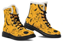 Mustard Moonlit Botanica Winter Boots -Rogue & Wolf Shop WinterBoots MustardMoonlitBotanicaWinterBoots 173 07535 Comfyboots Blk STR8 NLB
