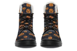 Pumpkin Party Winter Boots -Rogue & Wolf Shop WinterBoots PumpkinPartyWinterBoots 173 38622 Comfyboots Blk STR4 NLB