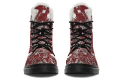 Red Rose Romance Winter Boots -Rogue & Wolf Shop WinterBoots RedRoseRomanceWinterBoots 173 00765 Comfyboots Blk STR4 NLB