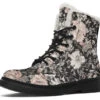 Vintage Peonies Winter Boots
