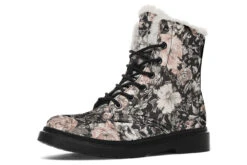 Vintage Peonies Winter Boots