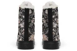 Vintage Peonies Winter Boots -Rogue & Wolf Shop WinterBoots VintagePeoniesWinterBoots 173 55272 Comfyboots Blk STR5 NLB