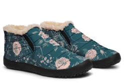 Teal Rose Romance Winter Sneakers -Rogue & Wolf Shop WinterSneakers TealRoseRomanceWinterSneakers 173 54166 Wintersneakers Blk STR8 NLB