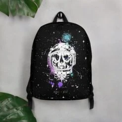 Cat-Astro-Phe Backpack -Rogue & Wolf Shop all over print minimalist backpack white front 6538e269c3192