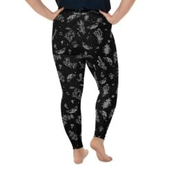 Nightshade Plus Size Leggings -Rogue & Wolf Shop all over print plus size leggings white back 65966ec6af676