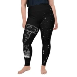 Godbane Plus Size Leggings 11 Godbane Plus Size Leggings -Rogue & Wolf Shop all over print plus size leggings white front 6596713e87aa0
