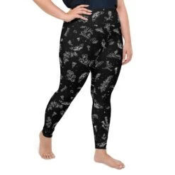 Nightshade Plus Size Leggings -Rogue & Wolf Shop all over print plus size leggings white right 65966ec6af787