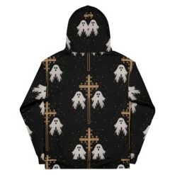 Holy Spirits Unisex Hoodies -Rogue & Wolf Shop all over print recycled unisex hoodie white back 655384f1a0bf1