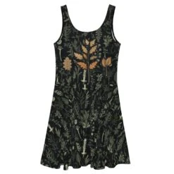 Autumn Memoir Skater Dress -Rogue & Wolf Shop all over print skater dress white back 65538aa85228c