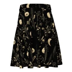 Twilight Garden Skater Skirt -Rogue & Wolf Shop all over print skater skirt white back 65538d2de0752