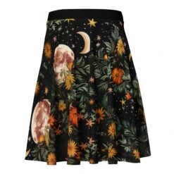 Lunar Meadow Skater Skirt 13 Lunar Meadow Skater Skirt -Rogue & Wolf Shop all over print skater skirt white back 67f6195331777