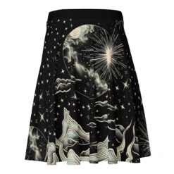 Dawn Star Skater Skirt -Rogue & Wolf Shop all over print skater skirt white back 67fcd6bc128e8