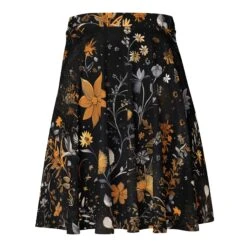Emberblossom Skater Skirt -Rogue & Wolf Shop all over print skater skirt white back 67fcd7a5234d9