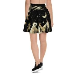 Lunar Tide Skater Skirt -Rogue & Wolf Shop all over print skater skirt white back 67fcdf57b75d9