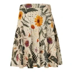 Midsummer Skater Skirt -Rogue & Wolf Shop all over print skater skirt white back 67fce153e27de
