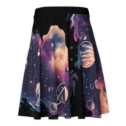 Nebula Skater Skirt -Rogue & Wolf Shop all over print skater skirt white back 67fce19d8d097