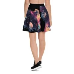 Nebula Skater Skirt -Rogue & Wolf Shop all over print skater skirt white back 67fce19d8d357