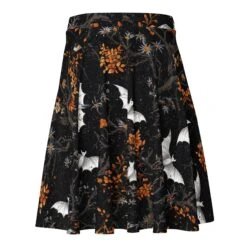 Nightbound Skater Skirt -Rogue & Wolf Shop all over print skater skirt white back 67fce2b0905e4