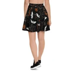 Nightbound Skater Skirt -Rogue & Wolf Shop all over print skater skirt white back 67fce2b090844