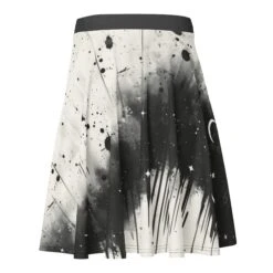Midnight Ink Skater Skirt -Rogue & Wolf Shop all over print skater skirt white back 67fce32596daa