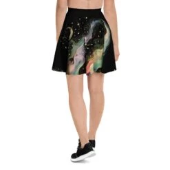 Northern Lights Skater Skirt -Rogue & Wolf Shop all over print skater skirt white back 67fce36d5be61