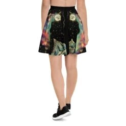 Starlit Wanderer Skater Skirt -Rogue & Wolf Shop all over print skater skirt white back 67fce3d8adcae