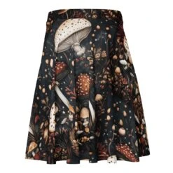 Toadstool Harvest Skater Skirt 12 Toadstool Harvest Skater Skirt -Rogue & Wolf Shop all over print skater skirt white back 67fce45d8e840